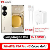 Original HUAWEI P50 Pro 4G  6.6‘’ OLED Curved FHD+2700x1228 Screen HarmonyOS 2 Octa Core up to 66W SuperCharge 50MP Main Camera