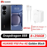 Original HUAWEI P50 Pro 4G  6.6‘’ OLED Curved FHD+2700x1228 Screen HarmonyOS 2 Octa Core up to 66W SuperCharge 50MP Main Camera