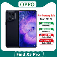 Original OPPO find X5 Pro 5G Snapdragon 8 Gen1 Octa Google play mobile Phone flash charger 12GB ROM 256GB RAM telephone