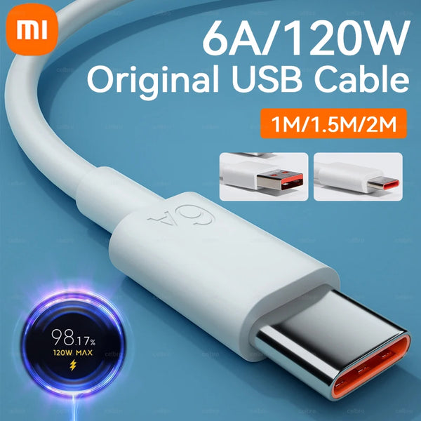 Câble USB C 1m, 6A 120W Charge Turbo pour XiaoMi 11T Pro-12T-13