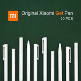 Original Xiaomi Mi 10Pcs Gel Pen 0.5mm Black Refill No Cap Bullet Pen Smooth Switzerland MIKRON Nib Japanese Ink