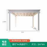 AOOKMIYA Outdoor Aluminum Alloy Pavilion Sunshade Canopy Electric Louver Sunshine Room Customizable