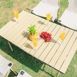 Outdoor folding tables and chairs portable table aluminum alloy egg roll table picnic camping barbecue equipment supplies set