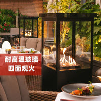 Outdoor gas heating stove Liquefied gas heater Outdoor oven Real fire fireplace in Hotel Homestay courtyard