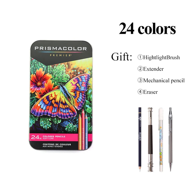 PRISMACOLOR Premier Genuine Oily Colored Pencil 24/36/48/72/132/150 Colors  Lapis de cor Colored Pencils Artists Drawing Supplies