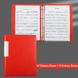 PU Leather Binder A4 Music Score Folder Transparent Piano Music Partition Folder A4 Music Sheet Music Folder With Spacers