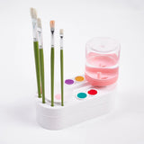 Paint Brush Clean Device Cycle Square Ellipse Green Pink Scrubber Diy Oil Painting Gouache Fine Arts Watercolor Pen Clean Tool