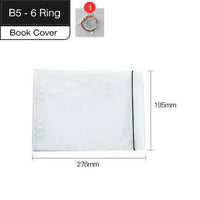 Paisagem 6 anel fichário a4 espiral notebook, papel de livro capa b5 grade notebook em branco para estudantes