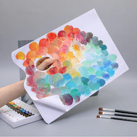 AOOKMIYA Paper Palette Watercolor Oil Paint Gouache Acrylic Palette Acuarelas Profesionales 30sheets Paper Paleta Artist Painting Palette