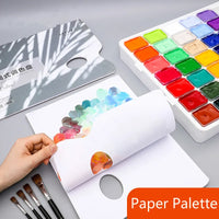 AOOKMIYA Paper Palette Watercolor Oil Paint Gouache Acrylic Palette Acuarelas Profesionales 30sheets Paper Paleta Artist Painting Palette