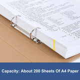 Pasta de arquivo Kraft para organizador de papel A4 Ring Binder Armazenamento de documentos Mangas transparentes Tampa de 2 anéis