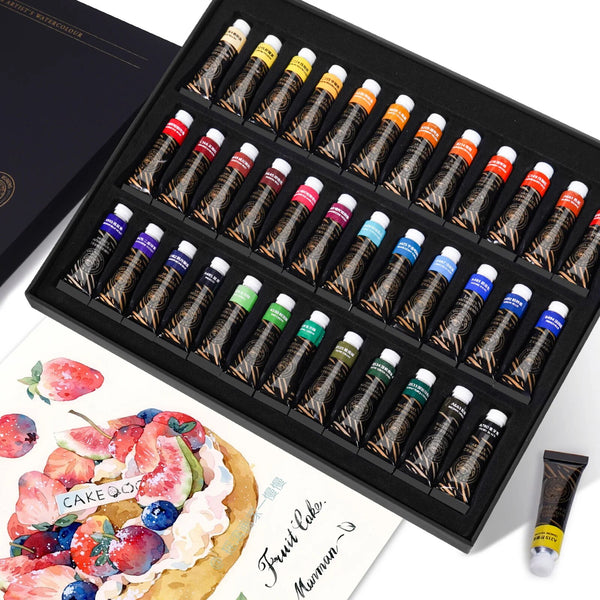 Paul Rubens 24/36 Vibrant Colors Artist Watercolor Paint Set, 5ml Tubes for Profesional Artists&Hobbists Art Supplies