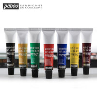 Pebeo-Tintas acrílicas para iniciantes, Pintura Têxtil, Tinta de parede pintada à mão, Pigmento DIY para sapatos, Desenho, Tubos de 12ml, 12, 18, 24 cores