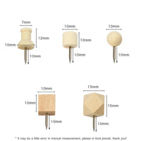 Pinos de madeira em forma decorativa do mapa dos pinos do impulso para o pino de parede da foto do corkboard do polegar do escritório da placa