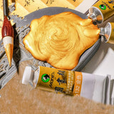 Pintura chinesa dourada diy, pintura de caligrafia pintada à mão, pintura líquida de ouro, pintura de cor de metal especial, única 32ml