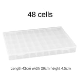 AOOKMIYA AOOKMIYA  Plastic pigment box watercolor water powder flip soft cover 1pcs 24/36/48 cells transparent square transparent color palette box