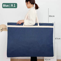 Portable A2 Portfolio Folder File Bag A1 Plus Size Zipper Bag Drawing Folder A2 / A1 Paintings Documents Storage Bag For Artist