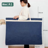 Portable A2 Portfolio Folder File Bag A1 Plus Size Zipper Bag Drawing Folder A2 / A1 Paintings Documents Storage Bag For Artist