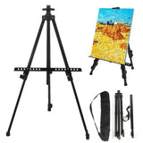 AOOKMIYA Portable Adjustable Metal Sketch Easel Sketch Drawing For Artist Art Supplies Stand Foldable Travel Easel Shelf With Bag Outdoor