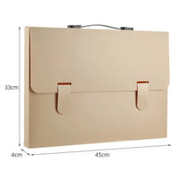 Portable Document Organizer File Bag A3 A4 Paper Organizer File Storage Document Bag PP Plastic Art Drawings Document Case