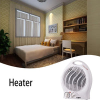 Portable Fan Heater Adjustable Thermostat Floor Table Desk Heater 2000W Heater 2 Heat Settings Fan Heater