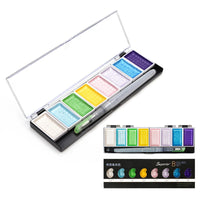 Premium 5/8 cores cor de água sólida conjunto metálico ouro pigmento pintura com escova de água para pintura do artista aquarelas arte suprimentos