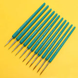 Professional Miniature Paint Brushes Set, Nylon Hook Line Pen, Art Liner Desenho para Pintura Aquarela Acrílica, 11 pcs