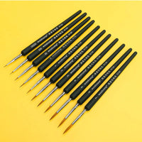 Professional Miniature Paint Brushes Set, Nylon Hook Line Pen, Art Liner Desenho para Pintura Aquarela Acrílica, 11 pcs