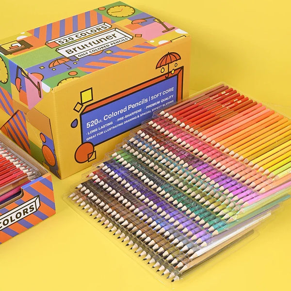Brutfuner 520pcs Oil Soft Colored Pencils Professional Drawing Pencil –  AOOKMIYA