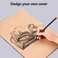 Professional Sketchbook Blank Watercolor Notebook 160 GSM Spiral diary Art school supplies Pencil drawing notepad Stationery