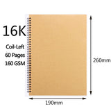 Professional Sketchbook Blank Watercolor Notebook 160 GSM Spiral diary Art school supplies Pencil drawing notepad Stationery