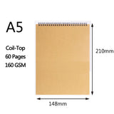 Professional Sketchbook Blank Watercolor Notebook 160 GSM Spiral diary Art school supplies Pencil drawing notepad Stationery