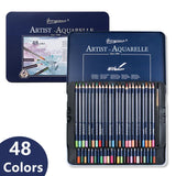 Professional Watercolor Pencil Set 12/36/48/72/120 Coloured Pencils Water Soluble Sketching Pencils with Brush Art Supplies