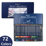 Professional Watercolor Pencil Set 12/36/48/72/120 Coloured Pencils Water Soluble Sketching Pencils with Brush Art Supplies