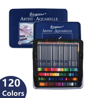 Professional Watercolor Pencil Set 12/36/48/72/120 Coloured Pencils Water Soluble Sketching Pencils with Brush Art Supplies