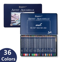 Professional Watercolor Pencil Set 12/36/48/72/120 Coloured Pencils Water Soluble Sketching Pencils with Brush Art Supplies