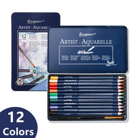 Professional Watercolor Pencil Set 12/36/48/72/120 Coloured Pencils Water Soluble Sketching Pencils with Brush Art Supplies