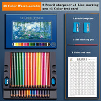 AOOKMIYA Professional grade water-soluble oil-based color pencil set 48/72/120/150/200 Artist design and creation painting gift box set