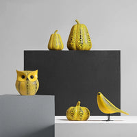 Pumpkin Kusama Yayoi Ornaments Modern Sculpture Polka Dot Owl Bird Art Home Interior Decoration Office Arts Wedding Christmas