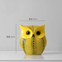 Pumpkin Kusama Yayoi Ornaments Modern Sculpture Polka Dot Owl Bird Art Home Interior Decoration Office Arts Wedding Christmas