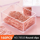 Push Pin Paper Clip Rose Gold Office Combination Ticket Holder Desktop Gadget Metal Multi-Function Files Storage Home Bill 78551