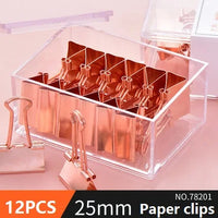 Push Pin Paper Clip Rose Gold Office Combination Ticket Holder Desktop Gadget Metal Multi-Function Files Storage Home Bill 78551