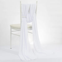 Quality Ivory Chiffon Chair Sashes Cover hoods for Weddings Events Party Decoration