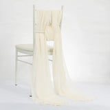 Quality Ivory Chiffon Chair Sashes Cover hoods for Weddings Events Party Decoration