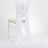 Quality Ivory Chiffon Chair Sashes Cover hoods for Weddings Events Party Decoration