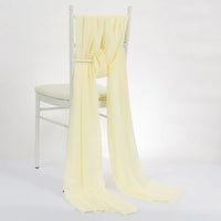 Quality Ivory Chiffon Chair Sashes Cover hoods for Weddings Events Party Decoration