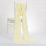 Quality Ivory Chiffon Chair Sashes Cover hoods for Weddings Events Party Decoration