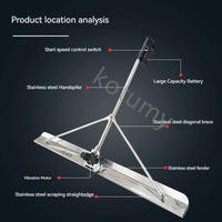 Régua De Vibração De Piso De Nível Elétrico, vibrador De Argamassa, máquina De Nivelamento De Concreto De Betonilha, máquina De Nivelamento De Estrada De Cimento