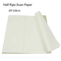 Raw Xuan Paper 100sheets/lot Chinese Half Ripe Xuan Paper Beginner Chinese Calligraphy Landscape Painting Xuan Paper Thicken