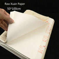 Raw Xuan Paper 100sheets/lot Chinese Half Ripe Xuan Paper Beginner Chinese Calligraphy Landscape Painting Xuan Paper Thicken